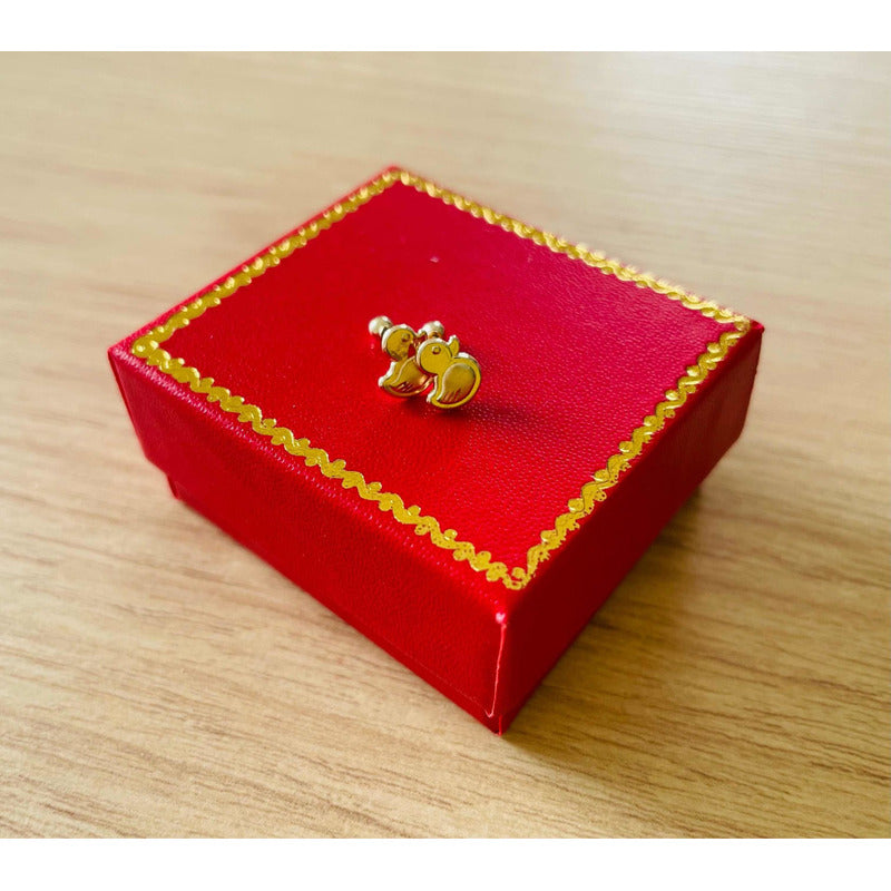 Broquel Patito En Oro De 10 K + Obsequio + Envío