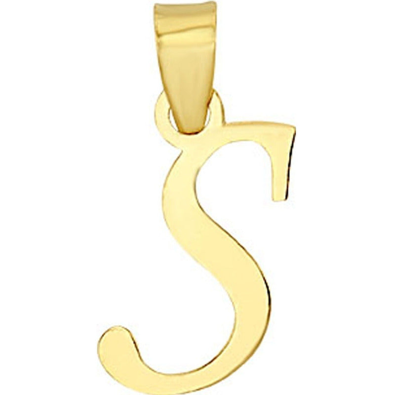 Dije Inicial S Lisa En Oro De 10 K + Obsequio + Envío