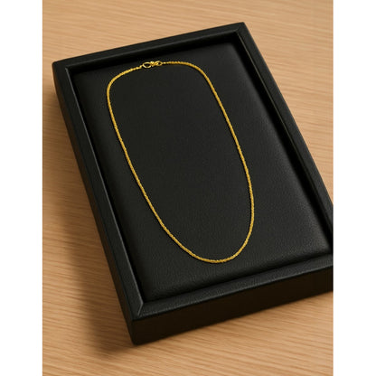 Cadena Torsal Oro 14k 45 Cm X 1 Mm + Reloj Regalo