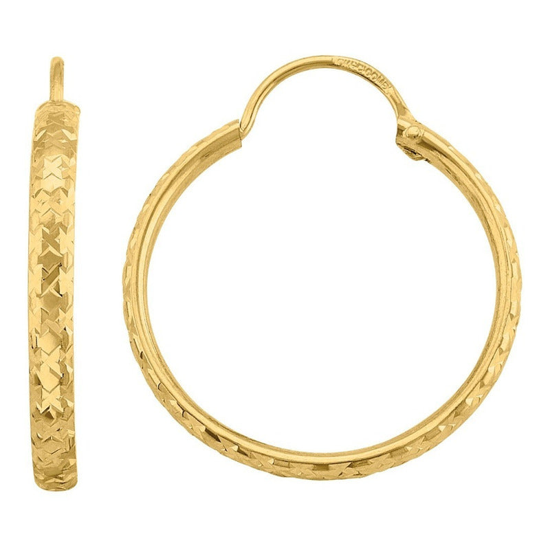 Arracadas Diamantado Equis 2.2 Cm Oro 10 K + Obsequio