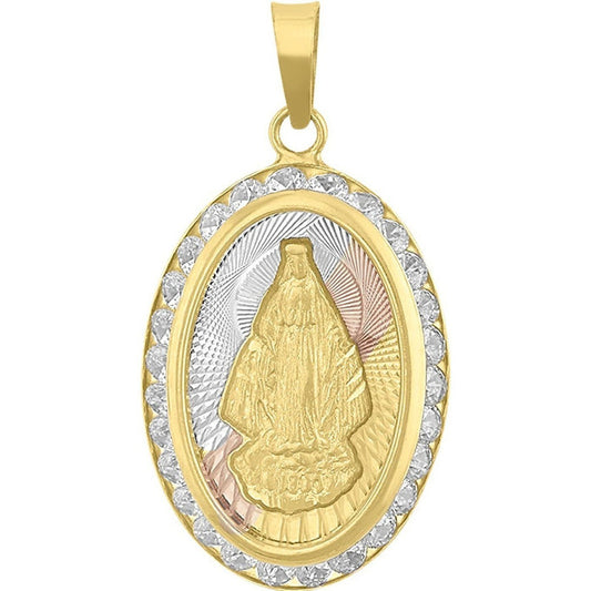 Collar Virgen Milagrosa Oro De 10 K + Obsequio + Envio