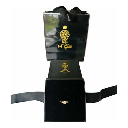 Anillo Compromiso Oro 14 K Diamante Natural .24 Ct