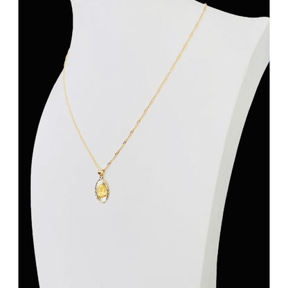 Kit Cadena Con  Medalla Sagrado Corazón Oro 10 K + Obsequio
