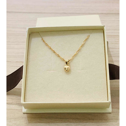 Kit Cadena Con Dije Mini Corazon Oro 10 K  + Obsequio