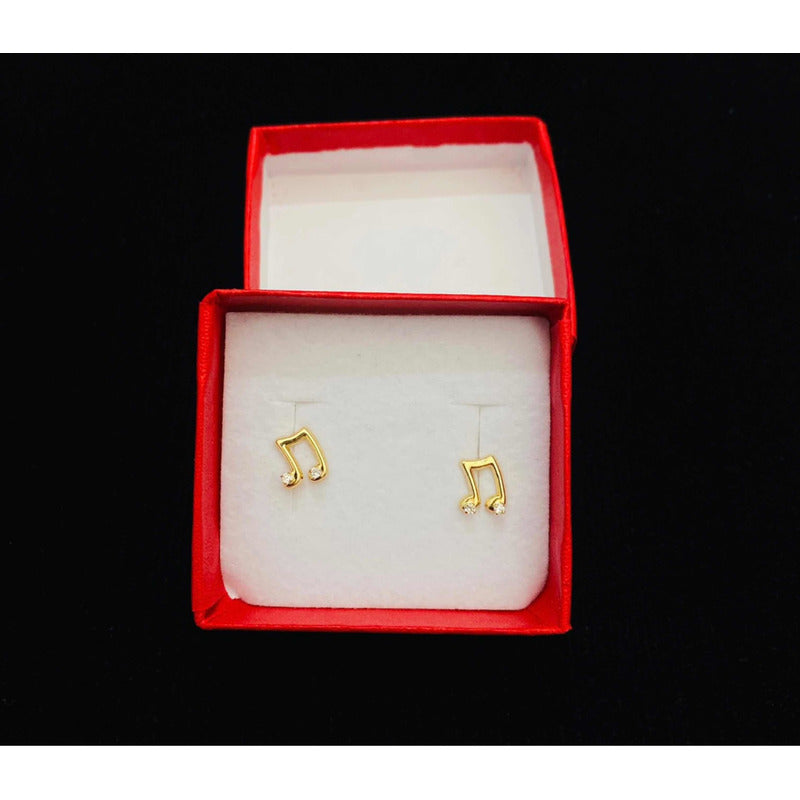 Broquel Nota Musical En Oro De 10 K + Obsequio + Envío