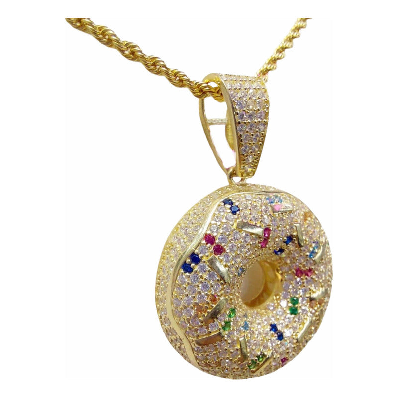 Kit Cadena + Dije Rosquilla Oro 10 K. + Obsequio