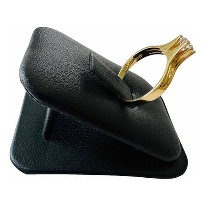 Anillo Compromiso Líneas Circonias Oro 14 K + Obsequio