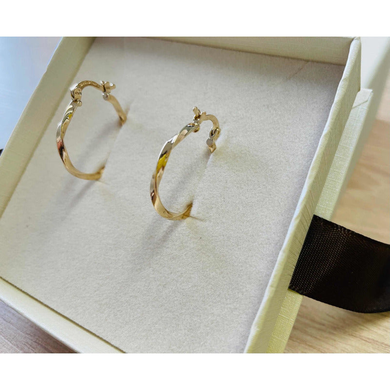 Arracadas Caramelo 2.4 Cm Oro 10 K + Obsequio