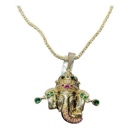 Increible Dije De Elefante De La Suerte Macizo En Oro De 10k