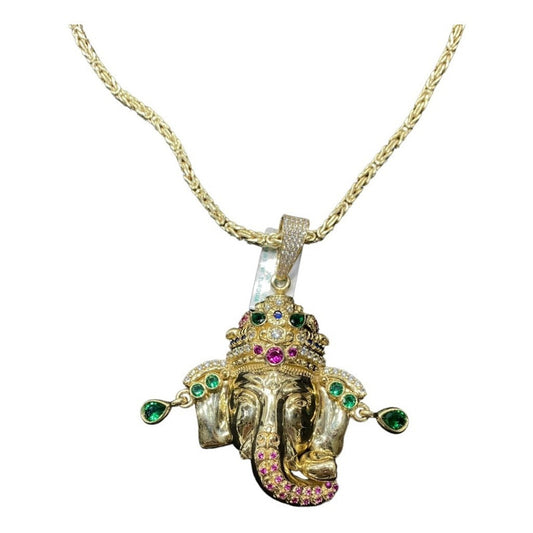 Increible Dije De Elefante De La Suerte Macizo En Oro De 10k