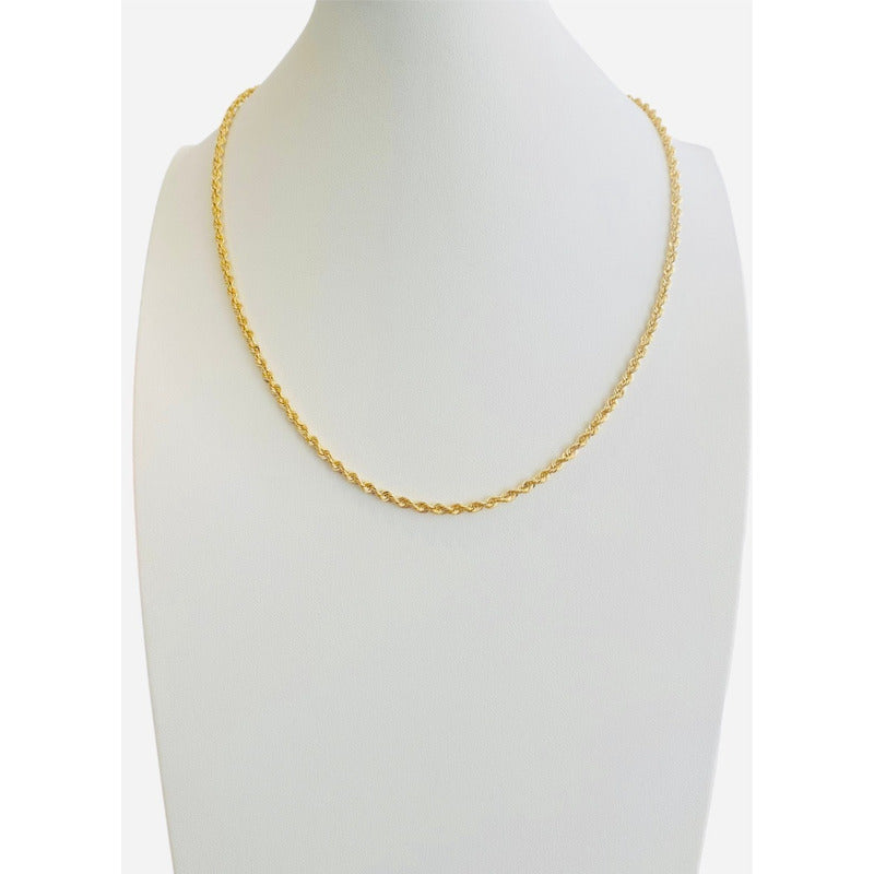 Cadena Torsal 50 Cm X 3 Mm Oro 14 K + Obsequio