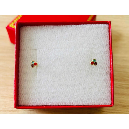 Broquel Mini Trébol En Oro De 10 K + Obsequio + Envío