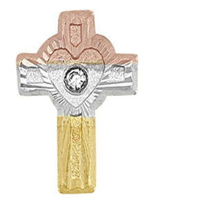 Broquel Cruz 3 Colores En Oro De 10 K + Obsequio + Envío