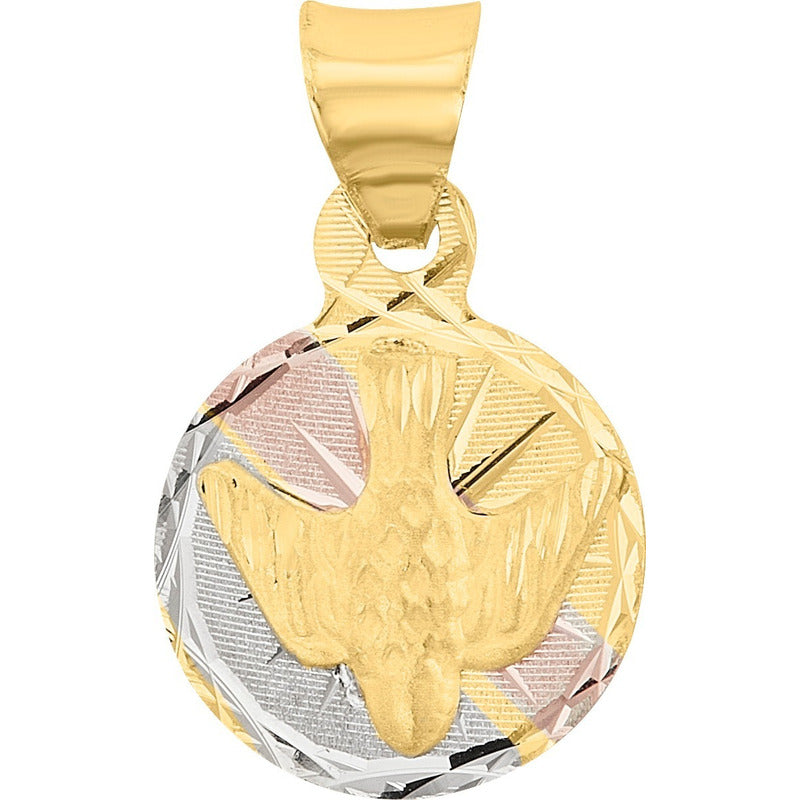 Medalla Espiritu Santo Oro Florentino 10 K + Obsequio