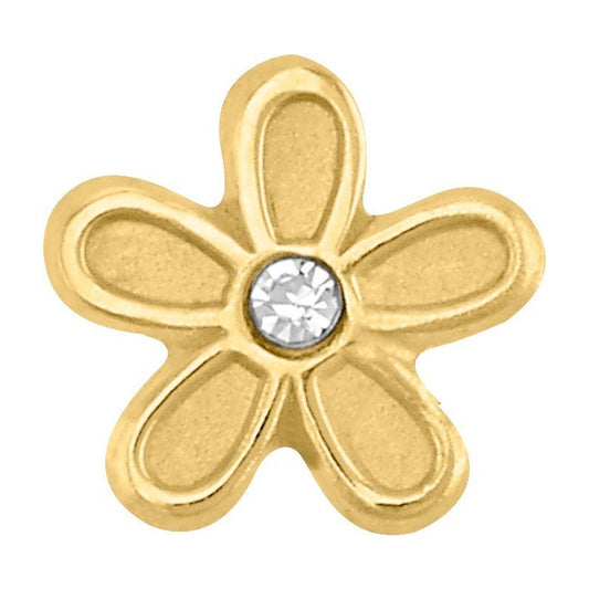 Increibles Broqueles De Flor Con Zirconia 14k +