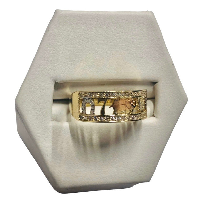 Anillo De La Suerte Oro 10 K + Obsequio + Envio