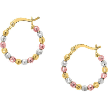 Arracadas Esferas 3 Oros 1.8 Cm 10 K + Obsequio + Envio