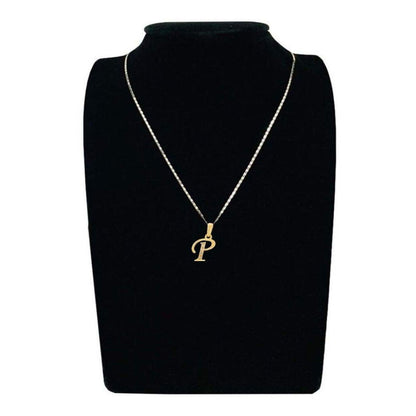 Dije Inicial Letra P Con Circonias Oro 14 K + Obsequio