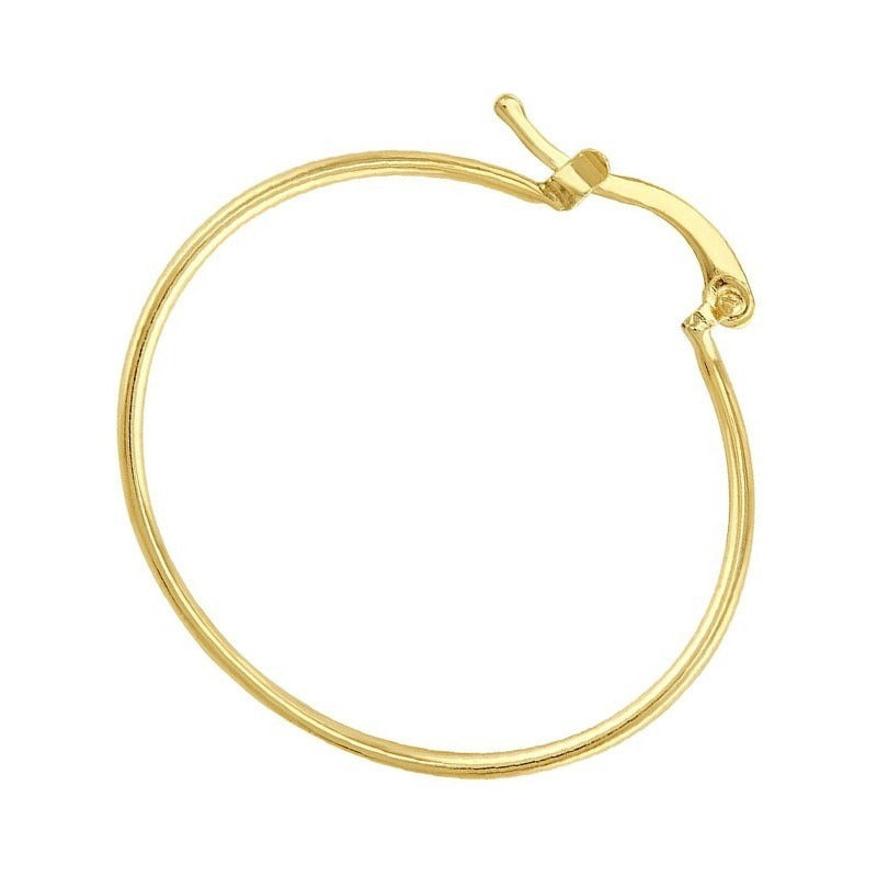 Arracada Delgada Lisa #2 En Oro De 10 K + Obsequio + Envio