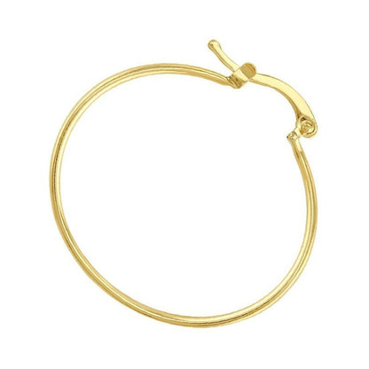 Arracada Delgada Lisa #2 En Oro De 10 K + Obsequio + Envio