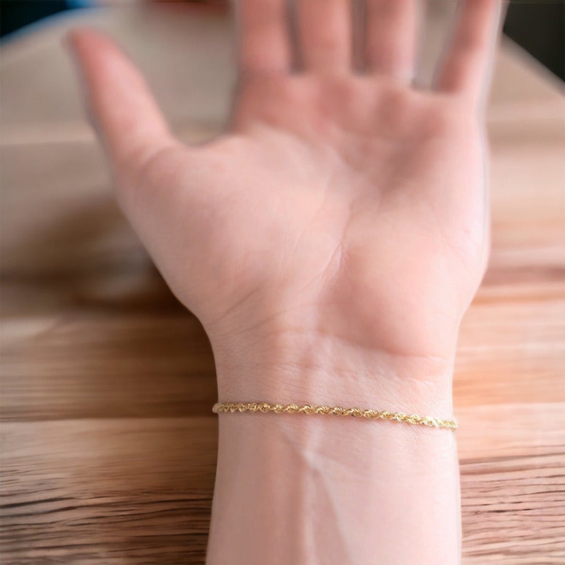 Pulsera Torsal 21 Cm X 2 Mm Oro De 14 Kilates + Obsequio