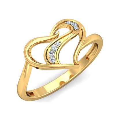 Anillo Corazón Ondulante Joyería M De León Oro 10k + Regalo
