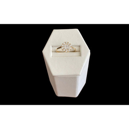 Anillo 15 Años 2 Oros 10 Kilates Zirconias + Obsequio