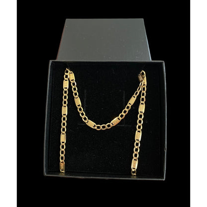 Cadena Espejo En Oro 10 K 55 Cm Por 5 Mm + Obsequio