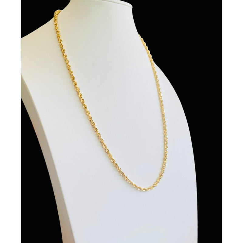 Cadena Torsal En Oro 10 K 55 Cm Por 4 Mm + Obsequio