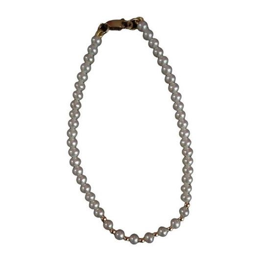 Pulsera Con Bolitas Para Niña Elaborada En Oro De 14k + Obse