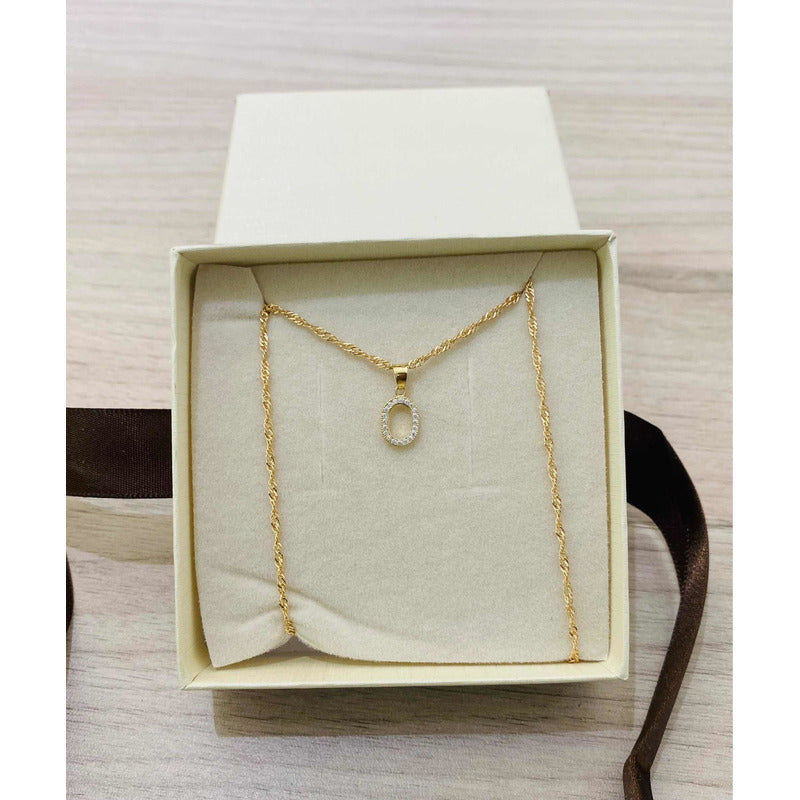 Dije Inicial O Con Zirconias En Oro De 10 K + Obsequio