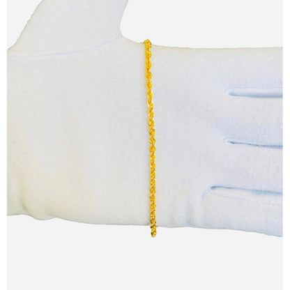 Pulsera Torsal 21 Cm Por 3 Mm Oro De 14 Kilates + Obsequio