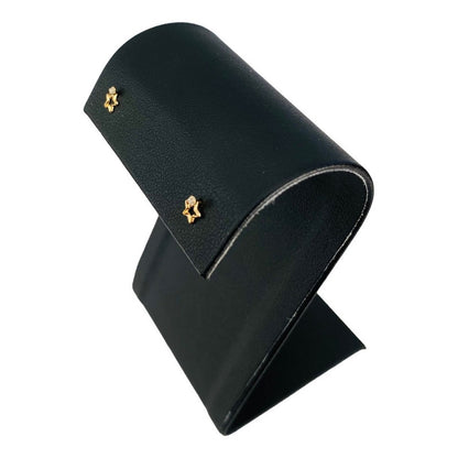 Broqueles De Estrella Con Zirconia En Oro De 14 Kilates