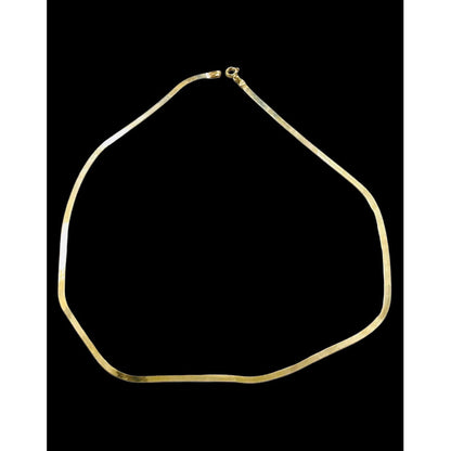 Cadena Tejido Panza De Víbora 50cmx3mm En Oro De 10 Kilates