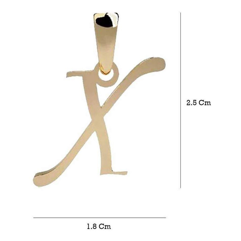 Dije Inicial Letra X Oro 14 K + Obsequio + Envio