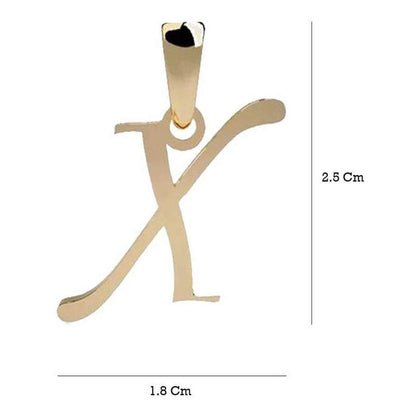 Dije Inicial Letra X Oro 14 K + Obsequio + Envio