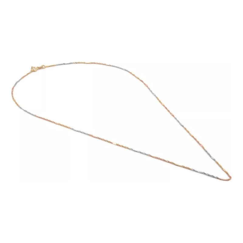 Cadena Singapur 3 Oros 40 Cm 10 K + Obsequio