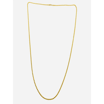 Cadena Estilo Torsal De 1 Mm Con 55cm Oro De 14 Kilates