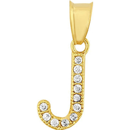 Kit Cadena Con Letra J Piedras Oro  10 K + Obsequio