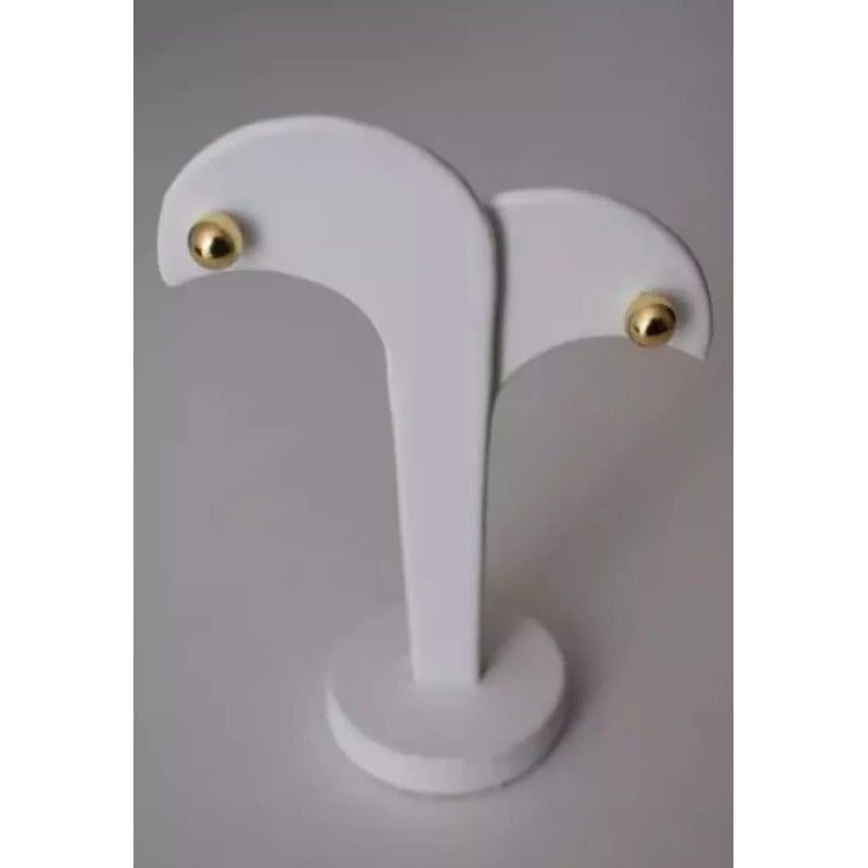 Juego Collar Letra Z Lisa + Aretes Bola 10 K. + Regalo