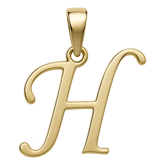 Dije Inicial Letra H Oro 14 Kilates Joyeria M. De Leon Dorado