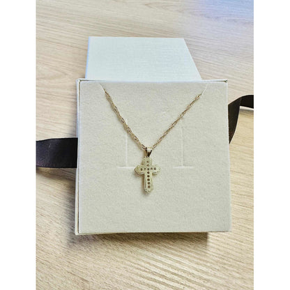 Kit Cadena Con Dije Mini Cristo Filigrana 10k + Obsequio