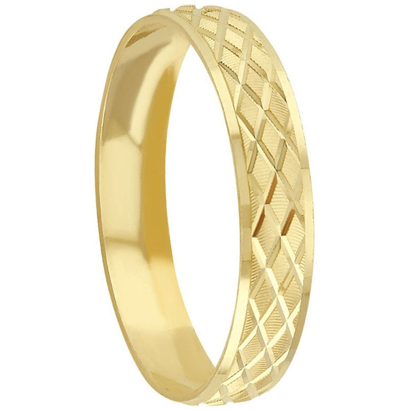 Par Argolla Matrimoniales Diamantadas Oro 10 K + Obsequio