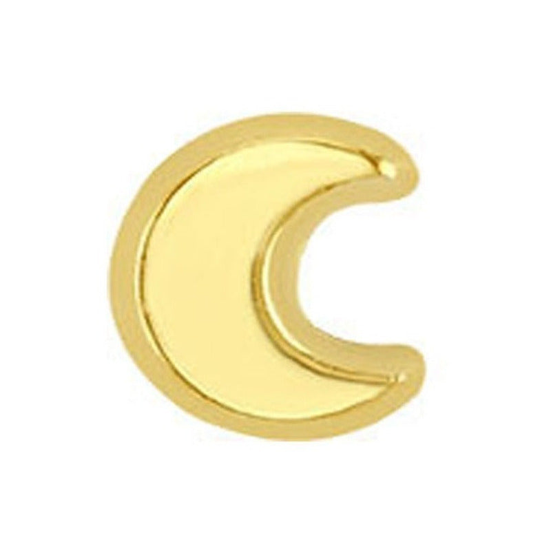 Broquel Lunita Lisa En Oro De 10 K + Obsequio + Envío