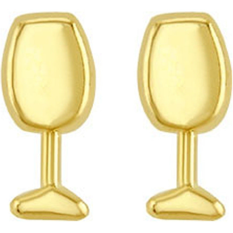 Broquel Copa De Vino En Oro De 10 K + Obsequio + Envío