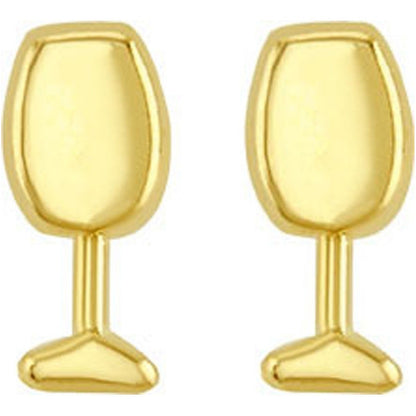 Broquel Copa De Vino En Oro De 10 K + Obsequio + Envío