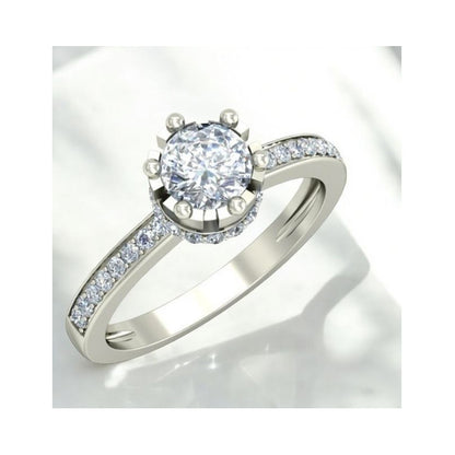 Anillo Solitario Corona Reyna Oro 18 Kilates