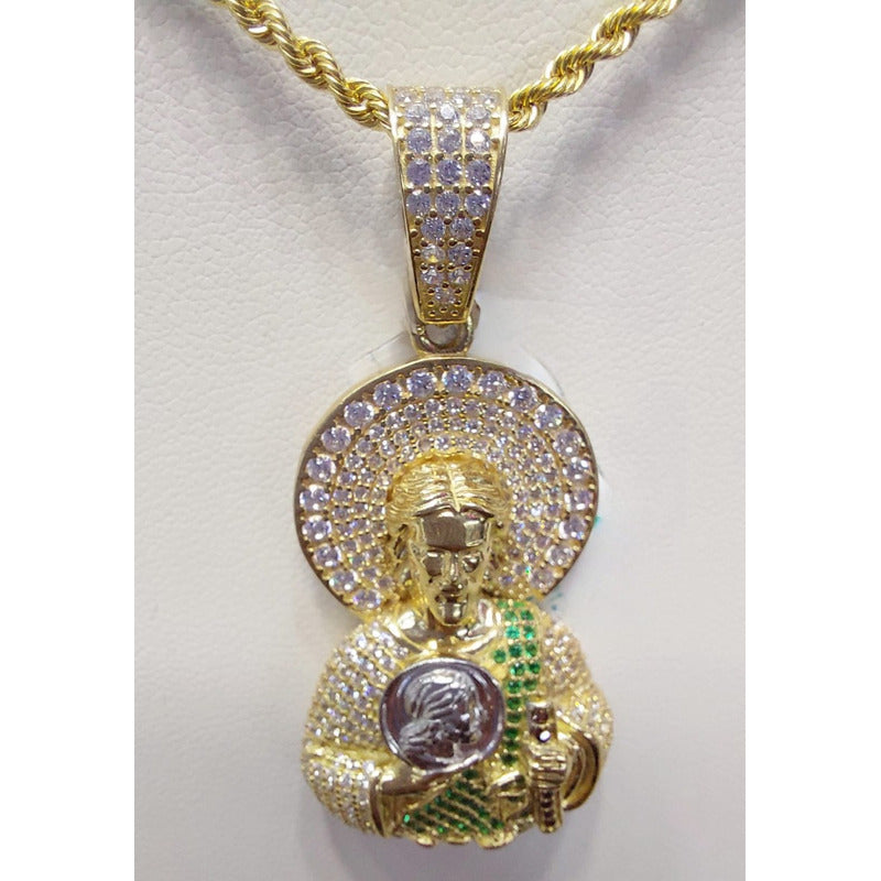 Kit Cadena + Dije San Judas Tadeo Oro 10 K. + Obsequio