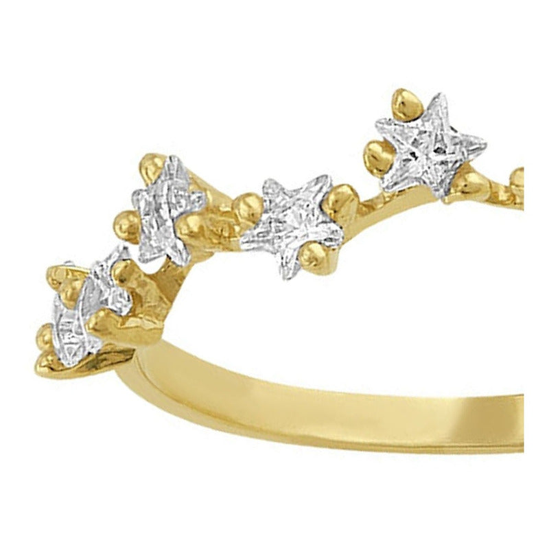 Anillo Churumbela Estrellas En Oro De 10 K + Obsequio