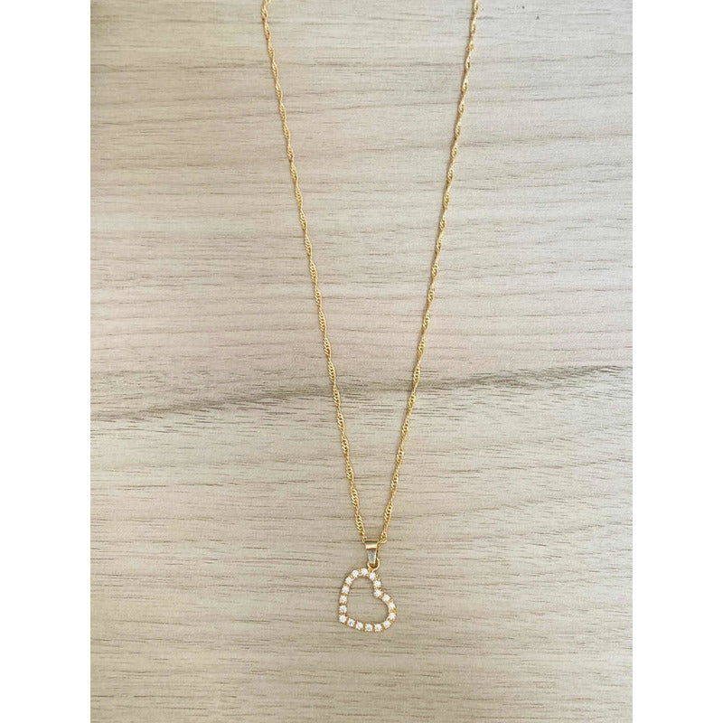 Kit Cadena Con Dije Corazon Oro 10 K. + Obsequio